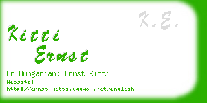 kitti ernst business card